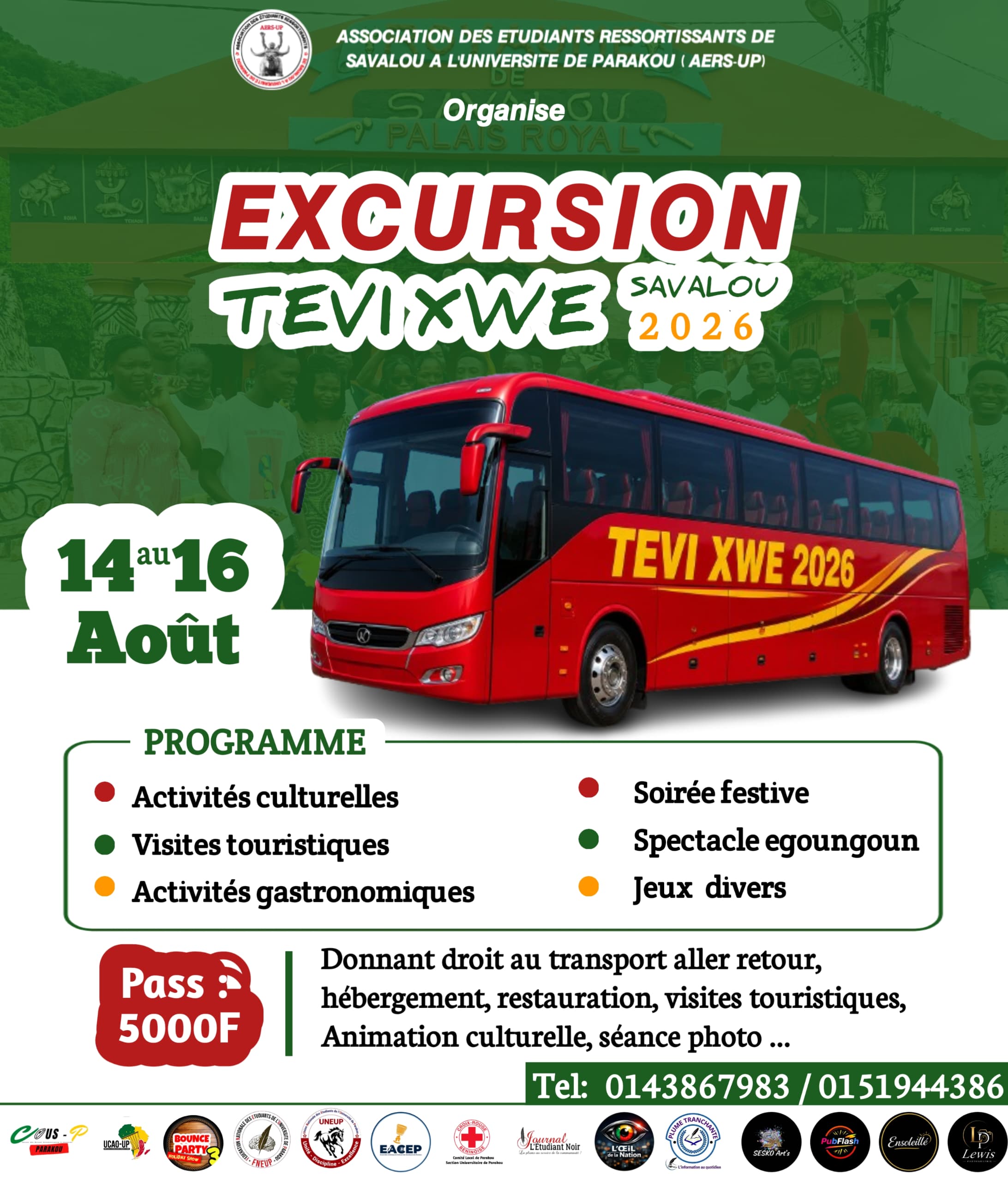 TEVI XWE (FÊTE D'IGNAME)2026 : l'AERS-UP invite toute la communauté universitaire à une immersion culturelle à Savalou